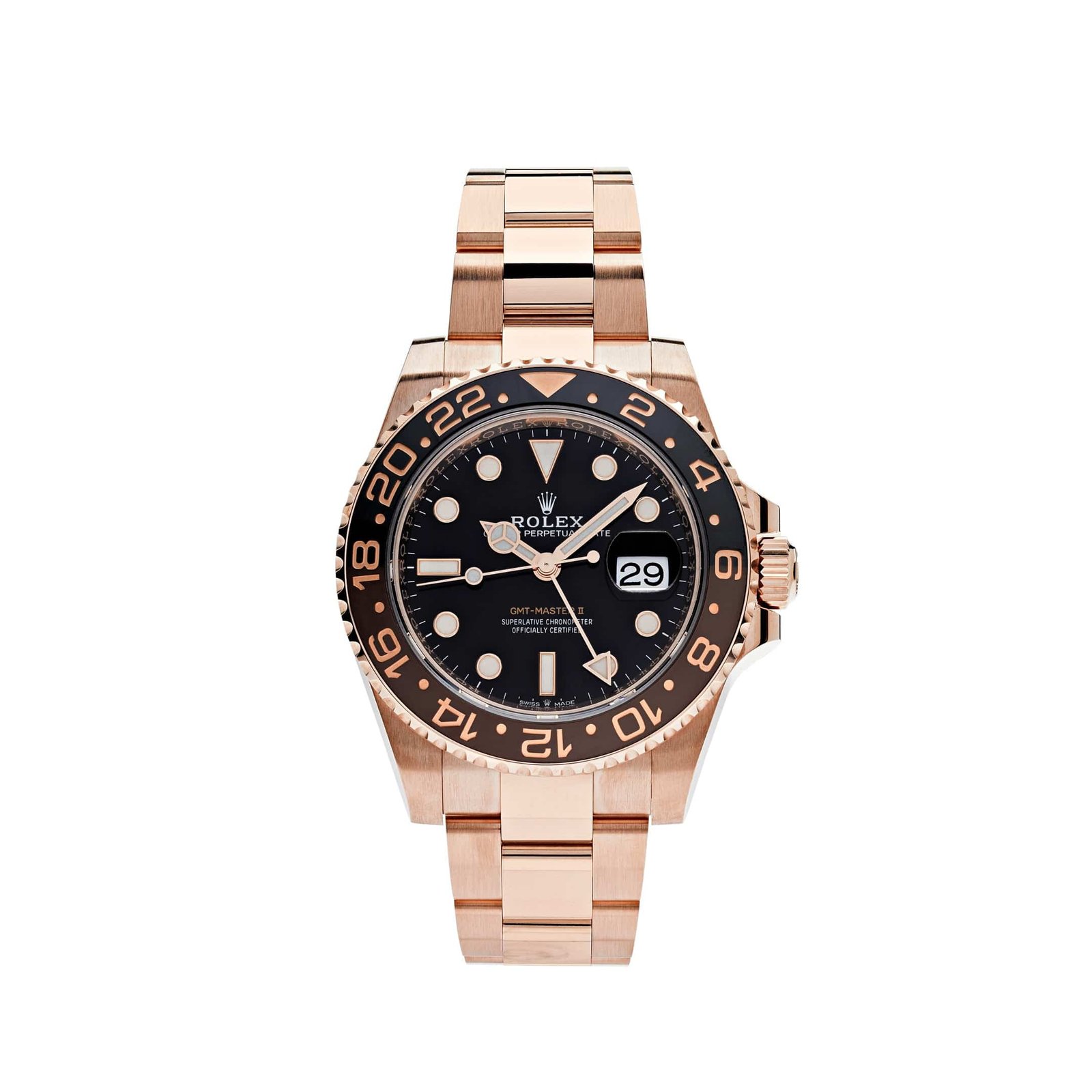 R01ex GMT-Master II 126715CHNR ‘Root Beer’ Rose Gold Black Dial (2024)